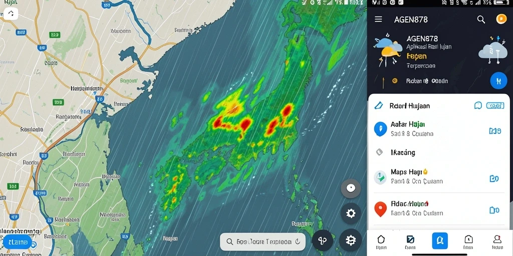 Antarmuka aplikasi Radar Hujan AGEN878 yang informatif dan menarik.