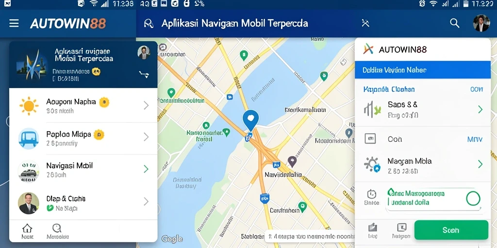 Tampilan antarmuka utama AUTOWIN88 dengan fitur navigasi mobil.
