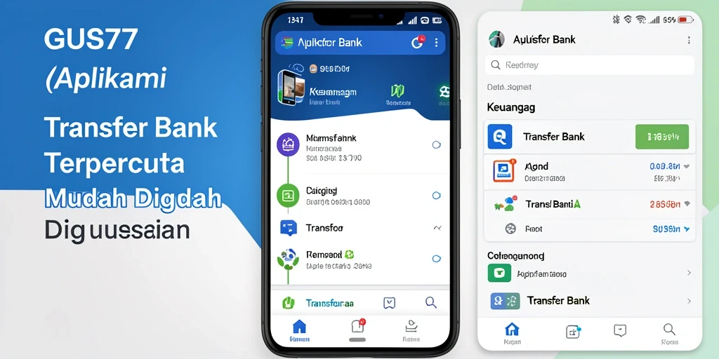 Antarmuka GUS77 yang sederhana dan fungsional untuk Transfer Bank.