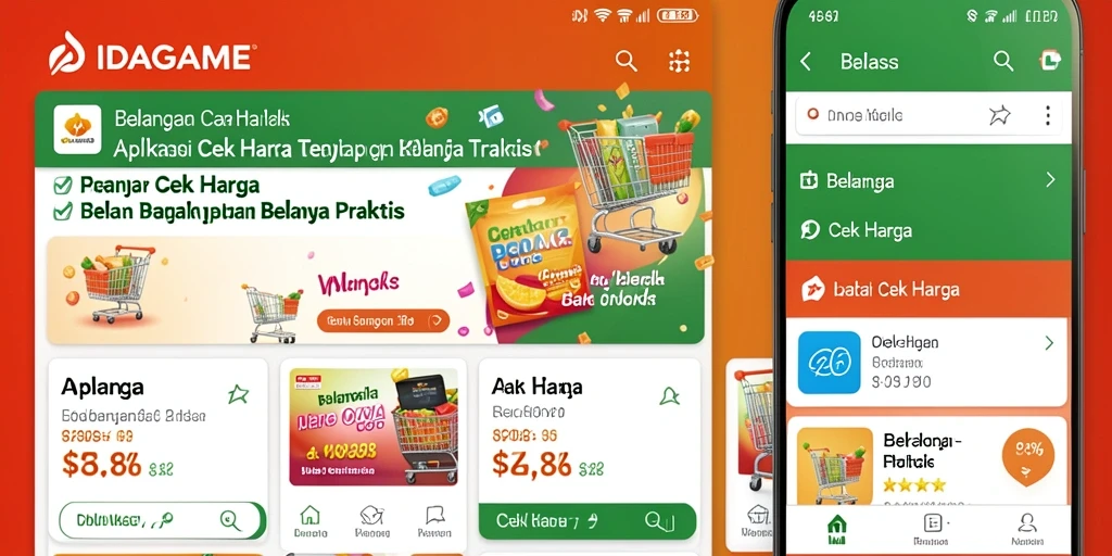 Tampilan antarmuka IDAGAME yang menampilkan perbandingan harga produk.