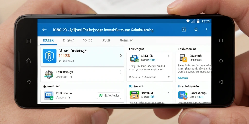 Antarmuka pengguna KING123 yang informatif dan menarik.