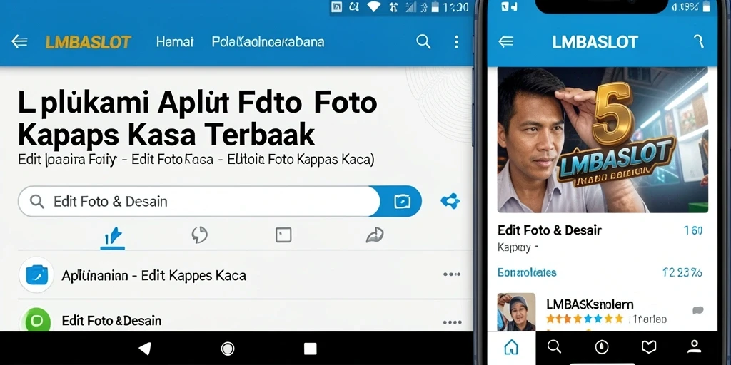 Antarmuka aplikasi LMBASLOT saat mengedit foto kertas kaca.