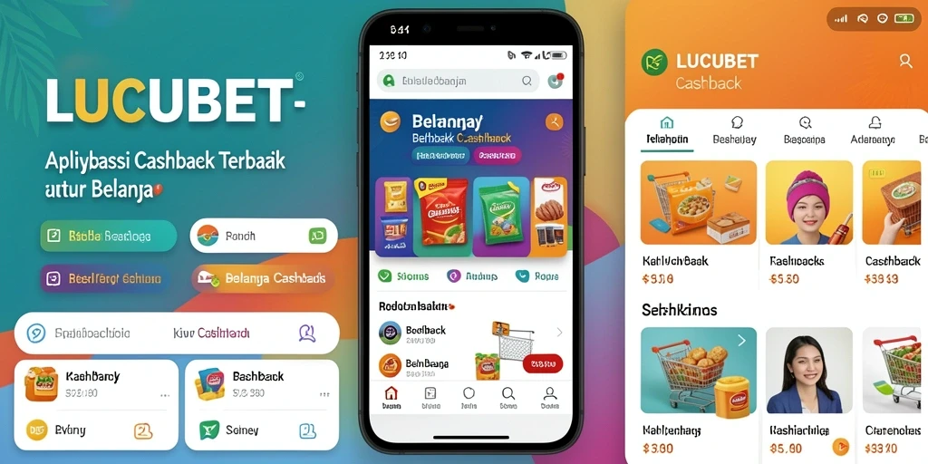 Tampilan utama aplikasi LUCUBET dengan fitur Cashback yang menarik.