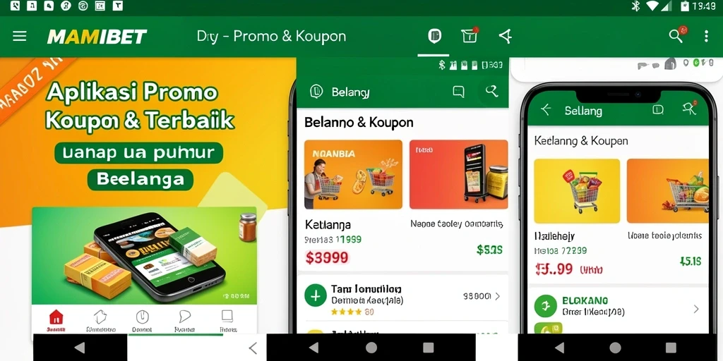 Tampilan antarmuka MAMIBET dengan deretan kupon menarik.