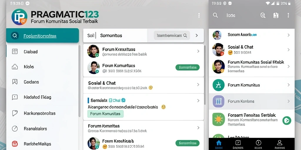 Tampilan antarmuka pengguna PRAGMATIC123 dengan forum aktif.