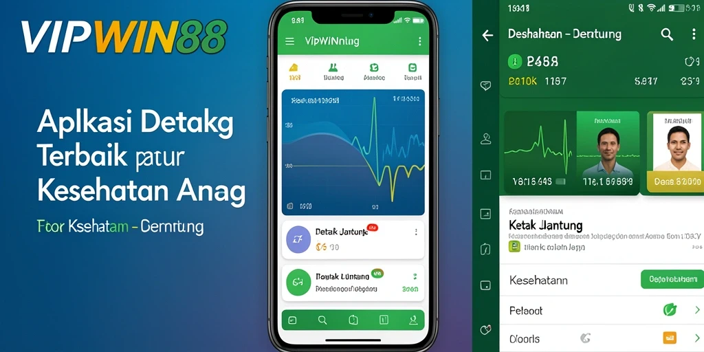 Tampilan utama VIPWIN88 menunjukkan analisis detak jantung yang jelas dan informatif.