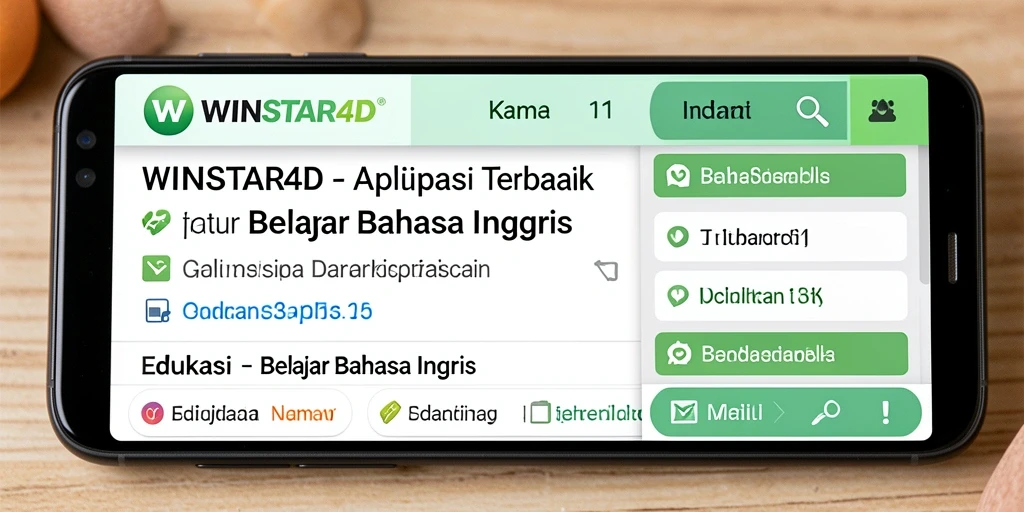 Antarmuka aplikasi WINSTAR4D untuk belajar Bahasa Inggris.