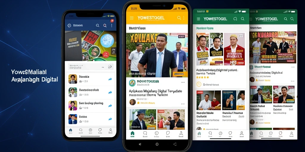 Antarmuka YOWESTOGEL menampilkan berita terkini dengan desain menarik.
