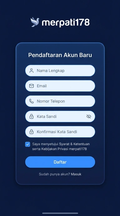 Cara Mudah Daftar Akun merpati178 untuk Android